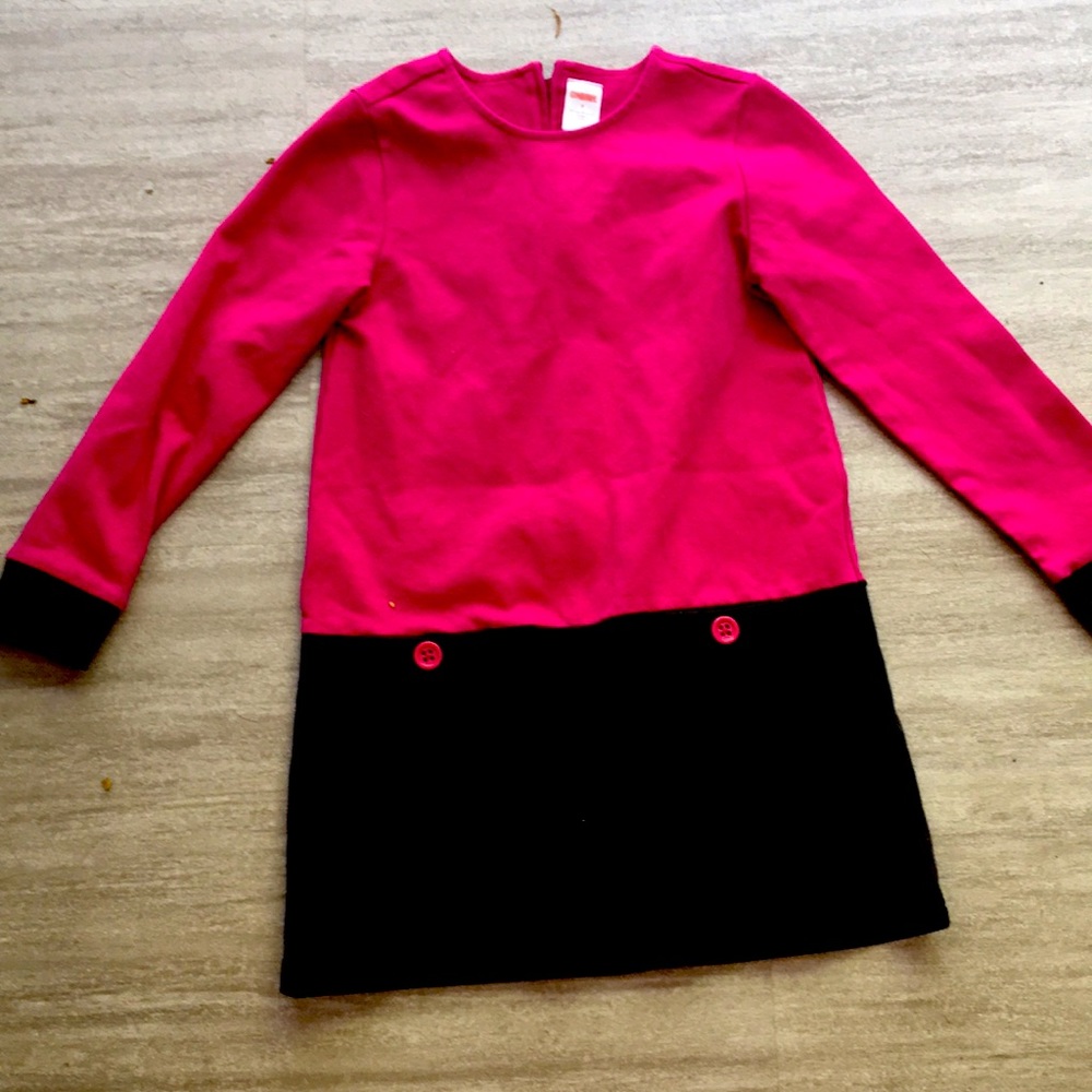 Pink and black dress